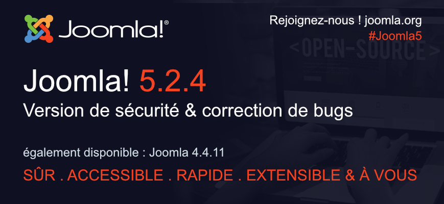 Sortie de Joomla 5.2.4 et 4.4.11