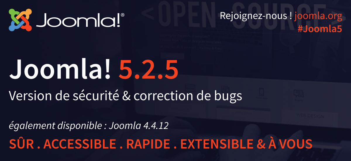 Sortie de Joomla 5.2.5 et Joomla 4.4.12